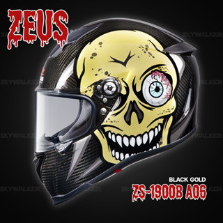 หมวกกันน็อค ZEUS รุ่น ZS-1900B A06 BLACK GOLD (GLOSSY)