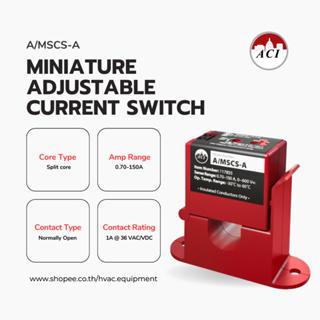 ACI, Miniature Adjustable Current Switch / Fixed Current Switch, Split Core, NO, สวิตช์ตรวจจับกระแสไฟฟ้า