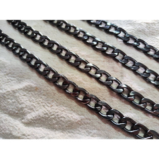 โซ่อลูมิเนียม 11มิล ลวดแบน โซ่ DIY สายกระเป๋า สีเงิน,ทอง