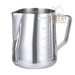 เหยือกตีฟองนม 2แบบ ไม่มีเลข/มีเลข พิชเชอร์ ถ้วยตีฟองนม สแตนเลส Stainless Milk Pitcher