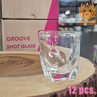 แก้วช็อต (Groove Shot Glass) 1โหล (12 ใบ) 45ml. 1.5ออนซ์  แก้วใส  LG440902