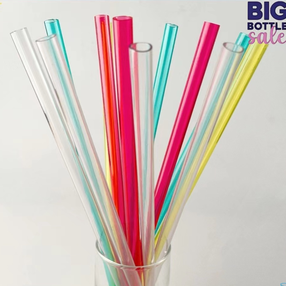 หลอดทำจากTritanพลาสติกเกรดBPA Free หลอดดูดน้ำพลาสติกแข็ง ขนาด30oz/20oz