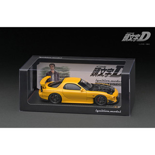 รถโมเดล Ignition Model IG3189 1/18 INITIAL D Mazda RX-7 (FD3S) Yellow with LED light