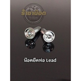 น๊อตยึดท่อ Honda Lead ลีด เลส หัวสนาม หัวเฟือง ดอกไม้ ร่องลึก ก้นหอยสูง 5แบบ (ราคาต่อ2ตัว)