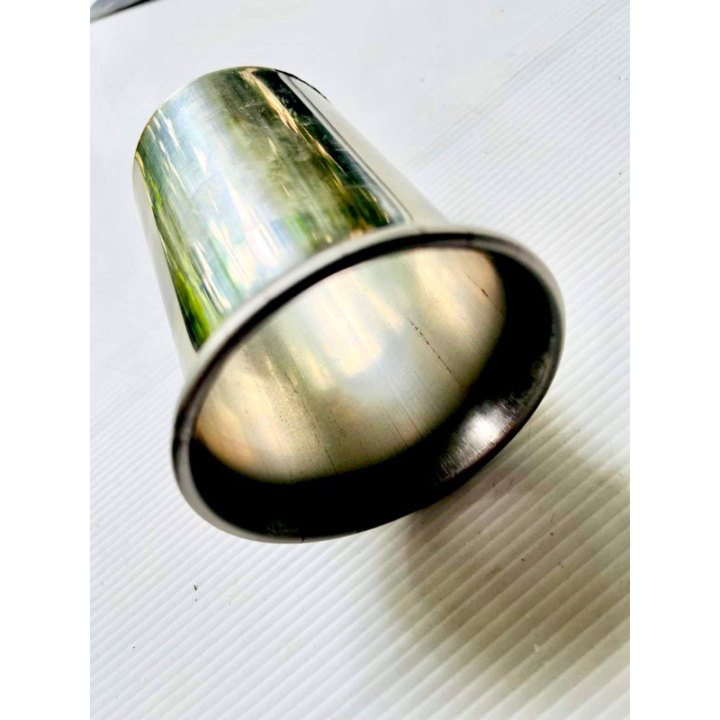 ท่อสแตนเลส304ขนาด2 1/2”(2.5”)พับขอบนอกปากบานยาว9.5ซม
