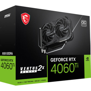 MSI GeForce RTX 4060 Ti VENTUS 2X Black 8G GDDR6 รับประกัน 3ปี ศูนย์ไทย