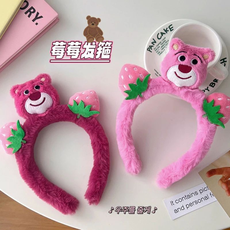 DGG-ที่คาดผม ที่คาดผมหมูล็อตโซ่ สตอเบอรี่2ข้าง น่ารักพร้อมส่ง