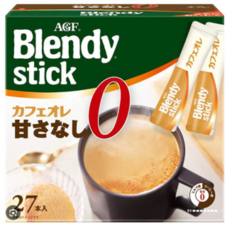 AGF Blendy Stick Café Au Lait - No Sugar ของแท้จากญี่ปุ่น (กล่อง 30 ซอง)