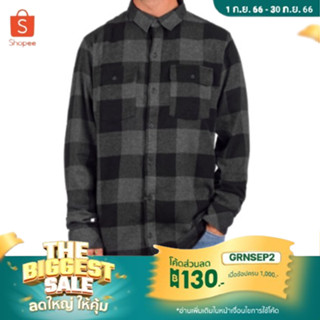 เสื้อเชิ๊ตแขนยาว Dravus Travis Grey &amp; Black Flannel Shirt ของเเท้พร้อมส่ง