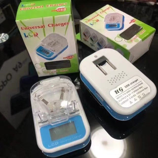 HG ที่ชาร์จแบตเตอรี่มือถือชาร์จอเนกประสงค์ USB Shining Charger ตัวหนีบกระตุ้นแบตเตอรี่ คละสี