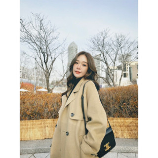 French trenchcoat สีน้ำตาล เทรนโค้ชรุ่นฮิต สีสวย โทนดี กันหนาวได้ถึงติดลบค่า