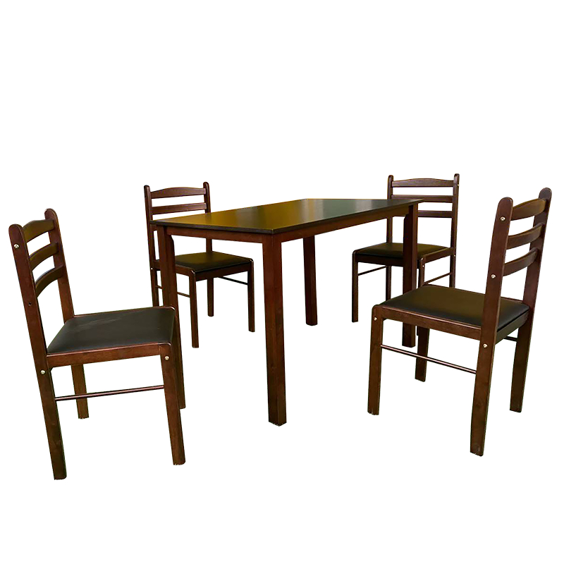 [HOT DEAL] ชุดโต๊ะอาหารไม้ยางพารา 4ที่นั่ง ราคาประหยัด (จัดส่งเป็นแพ็ค)