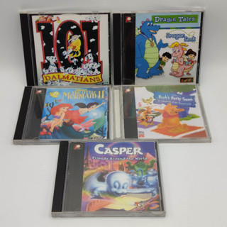 PS1 SET G1 แผ่นก๊อปปั้ม 5 เกม [bootleg] แผ่นสภาพดี Dragon Tales 101 Dalmatian Poohs Party Game Casper The Little Mermai