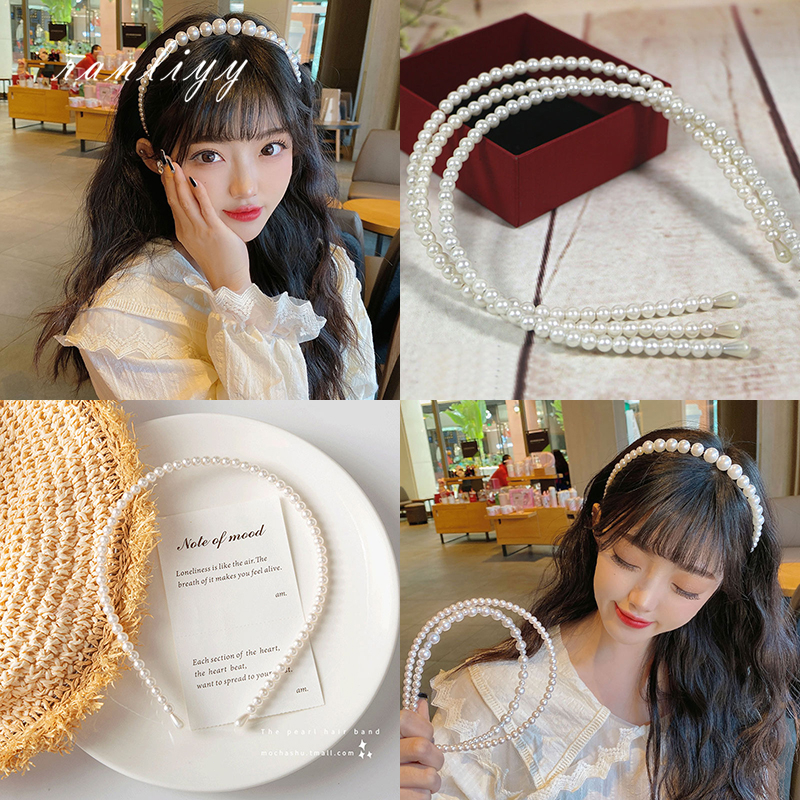 CODพร้อมส่งที่คาดผมสีขาวไข่มุกเกาหลีแฟชั่นลูกปัดสำหรับผู้หญิงเครื่องประดับผมราคาถูกที่สุดขายส่ง-Ranliyy