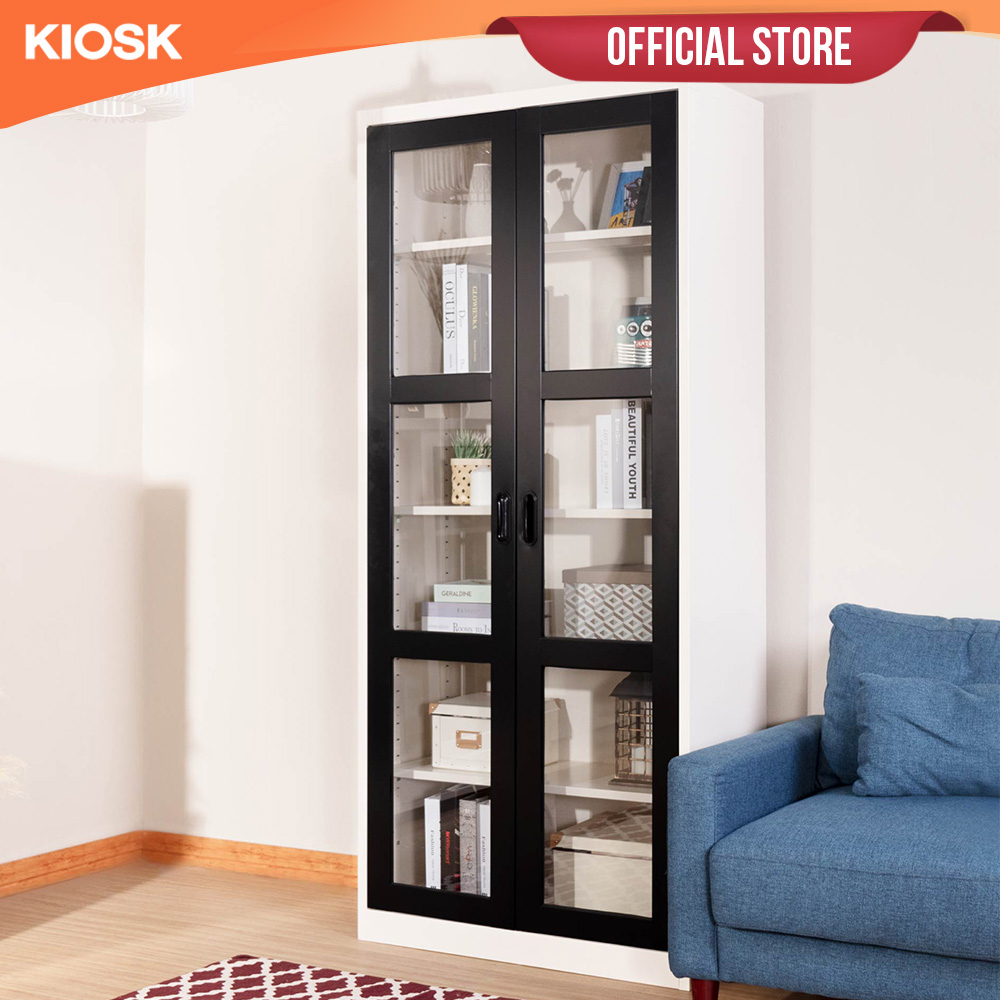 [จัดส่งพร้อมติดตั้งฟรี]  KIOSK ตู้สูง MAXBOOK 2 บานเปิดกระจก ลึก 40 ซม.