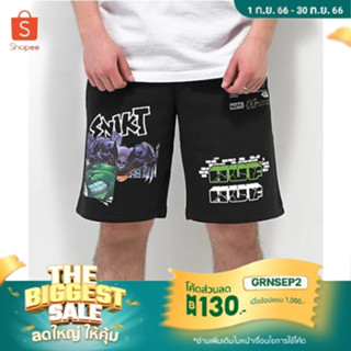 กางเกงขาสั้น HUF x Marvel Smash Up Black Sweat Shorts รับประกันของแท้ มือ1 พร้อมส่ง