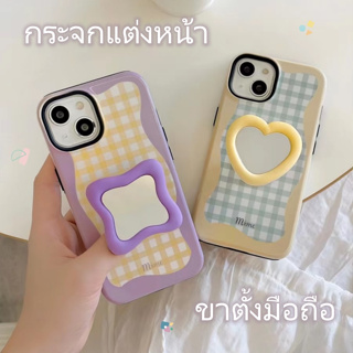 ✨NEW✨เคสไอโฟน 14 Pro Max 13 12 11 เคส for iPhone 14 เรียบง่าย กระจก ขาตั้งมือถือ พกง่ายๆ การป้องกันการตก Case