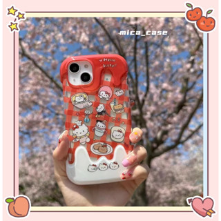 🐱‍🐉จัดส่งภายใน 24 ชม🌹 เคสไอโฟน 11 12 13 14 Pro Max HelloKitty ความนิยม สาวน่ารักหัวใจ ฤดูร้อน Case for iPhone ผลิตภัณฑ์ร