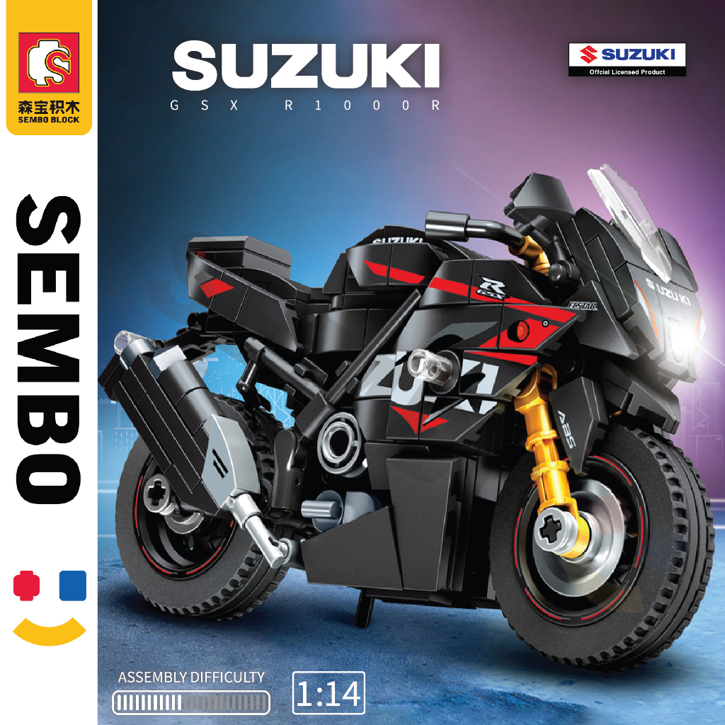ชุดตัวต่อ SEMBO BLOCK Suzuki GSX R1000R บิ๊กไบค์ SD705030 (คันเล็ก) จำนวน 326 ชิ้น