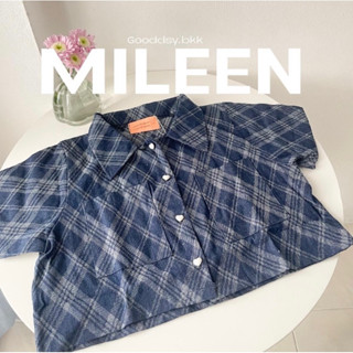 Mileen เสื้อครอปผ้ายีนส์ ดีเทลกระดุมหัวใจ | Gooddsy.bkk