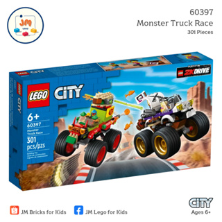 LEGO City 60397 Monster Truck Race (301 Pieces) สำหรับเด็กอายุ 6 ปีขึ้นไป Brick Toy ตัวต่อ เลโก้ ของเล่น ของขวัญ