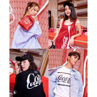 แบรนด์ 𝐉𝐀𝐒𝐏𝐀𝐋 cocacola collection เสื้อครอปคอปกงานปัก