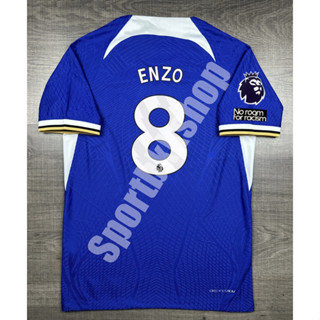 [Player] - เสื้อฟุตบอล Chelsea Home เซลซี เหย้า  2023/24 เกรดนักเตะ พร้อมเบอร์ชื่อ 8 ENZO และอาร์มพรีเมียร์ลีค NO ROOM