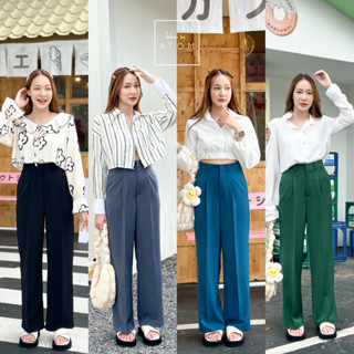 🍫Basic pants กางเกงขายาวทรงกระบอก Fashion by ATOM มาใหม่ปังมาก ทรงสวยสุด