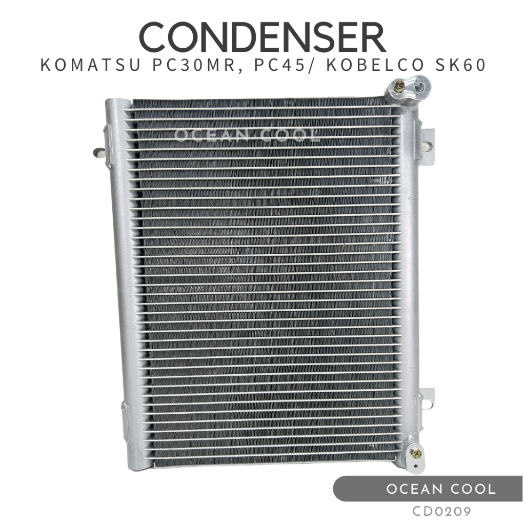 แผงแอร์ โกเบลโก้ เอสเค60 , โคมัตสุ PC30MR , PC45 CD0209 CONDENSER KOBELCO SK60 , KOMATSU PC30MR , PC