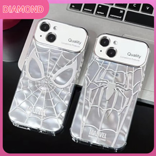 💲คูปองเคลม💲เคสไอโ case for iphone 11 12 มนุษย์แมงมุม เคส 14 13 12 11 pro max ทนต่อการสึกหรอ ชุบ กันฝุ่น