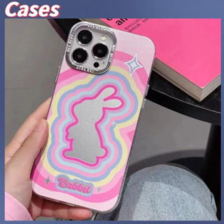 คูปองเคลม🎀เคสไอโ case for iphone 11 12 โดปามีนคัตเอาท์กระต่ายน่ารัก เคส 14 13 12 11 pro max เคสโทรศัพท์มือถือที่สร้างสรร