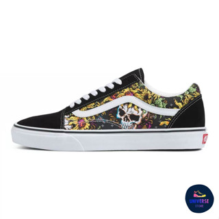 [ของแท้ ส่งฟรี จากไทย] VANS OLD SKOOL - BEAUTY SKULL BLACK SKULL BLACK/WHITE