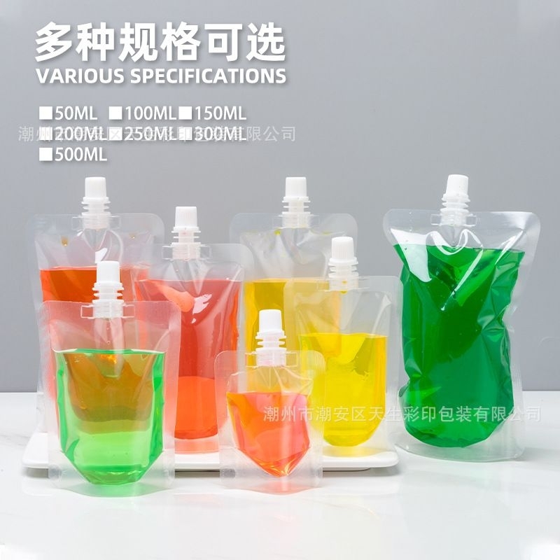 ถุงฝาเกรียว 100 ml.=10 ใบ ถุงบรรจุของเหลว ถุงใส ใส่น้ำ ใส่เจล ตั้งได้ 100 ml.คุณสมบัติสินค้า