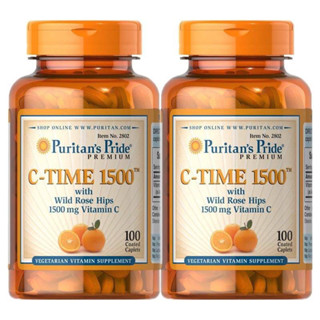 Puritans Pride Vitamin C-1500 mg with Rose Hips Timed Release / 100 Caplets