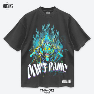 Power 7 Shop เสื้อยืดการ์ตูน ลาย "Hades" คอลเลคชั่น "Disney Villains" งานวินเทจฟอกเฟด-สีเทา (TMA-012)