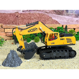 รถก่อสร้างบังคับ รถแม็คโครมีควันไอน้ำ Hengjian CONSTRUCTION 9CH 1/18 2.4G RC บังคับได้หลายทิศทาง NO.689-816