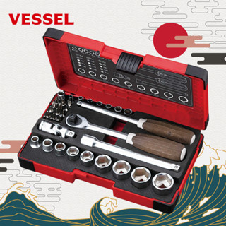 VESSEL ชุดบ๊อก ขนาด 1/4"/3/8" No.HRW2303M-W