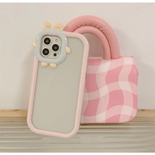 เคสกล้องลูกเจี้ยบ ขอบพาสเทล เคสเรซิ่้นติดสติ๊กเกอร์