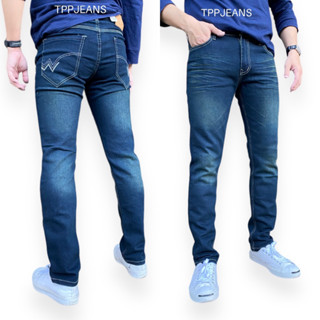 ๋JEANSEXPRESS 4DENIM กางเกงยีนส์สลิมฟิต ผ้ายืด ทรงสวย สีบลูฟอกสนิม Size 28-36 รับชำระปลายทาง