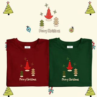 เสื้อChristmas Tree (ผ้าcotton 100% สกรีนชัด สีสด ติดทน)