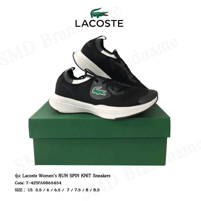 Lacoste รองเท้าผ้าใบ รุ่น Lacoste Women's Run Spin Knit Sneakers Code: 7-42SFA0065454