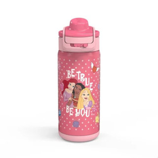 กระติกน้ำเก็บอุณหภูมิ ลายเจ้าหญิง Princess Antimicrobial 14oz Stainless Steel Double Wall Vacuum Lincoln Straw Bottle