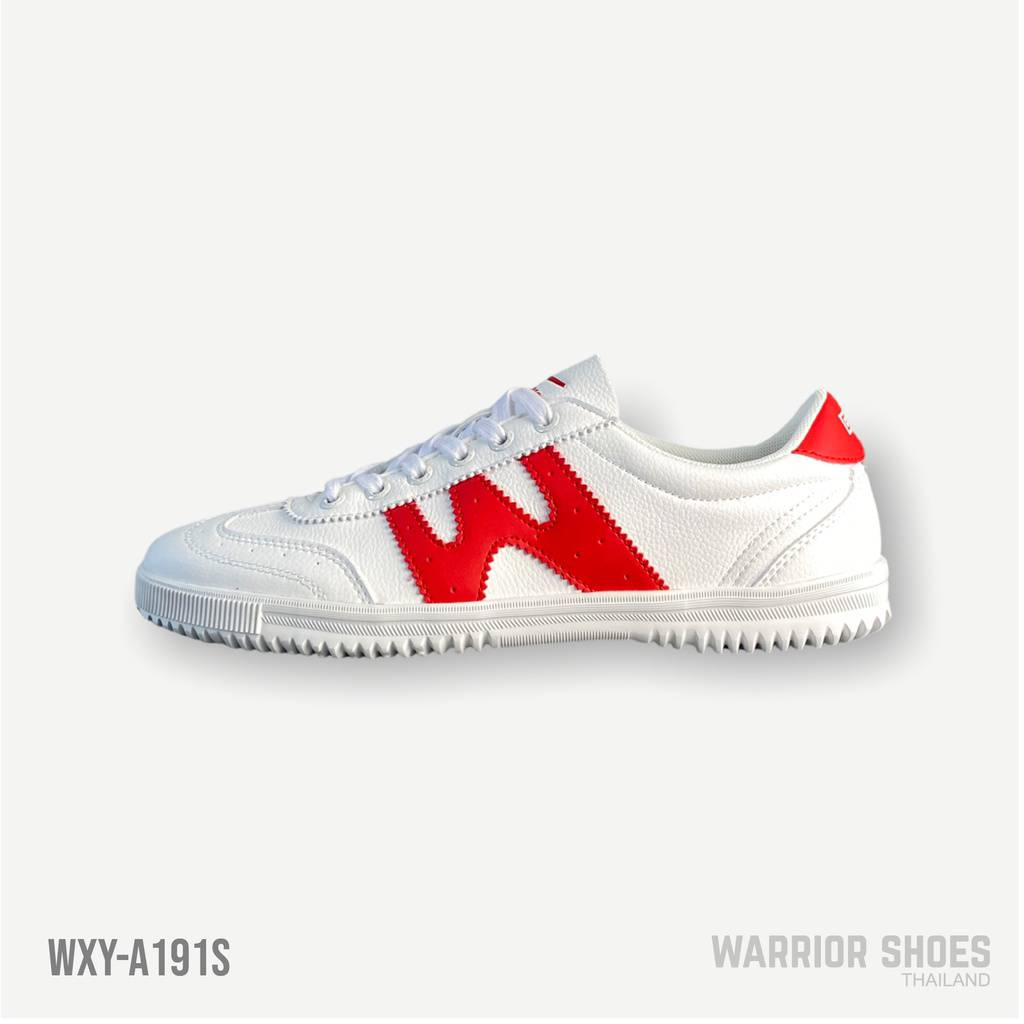 พร้อมส่ง🔥Warrior shoes รองเท้าผ้าใบ รุ่น WXYA191S สี White/ Red