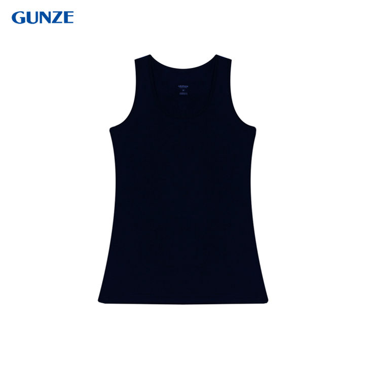 GUNZE เสื้อกล้าม Micromodal collection รุ่น NH4158 สีดำ