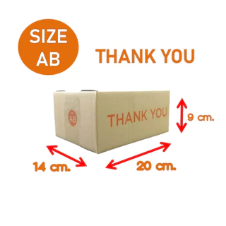 กล่องพัสดุ Thankyou ขนาด AB 20ใบ โทนสีส้มสดใส คลาสสิค ยกระดับให้กับสินค้าคุณ