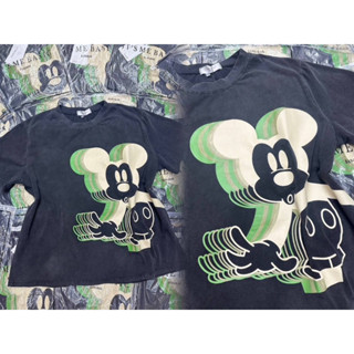 เสื้อยืดสีดำฟอก พี่มิ้กเขียว🖤💚ป้าย its me basic