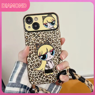 💲คูปองเคลม💲เคสไอโ case for iphone 11 12 ลายเสือดาว ตำรวจบินน้อย มีโซ่ เคส 15 14 13 12 11 pro max ป้องกันการตก กันฝุ่น