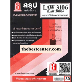 LAW3106 / LAW3006 / LA306 / LW308 สรุปกฏหมายวิธีพิจารณาความอาญา 1