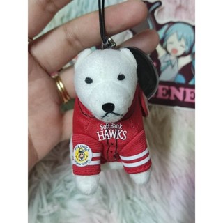 🐕‍🦺 Fukuoka Softbank Hawks Win Daddy Strap katidokireddo Official Limited 🐕‍🦺 พวงกุญแจ น้องหมา ใส่ชุด ใส่หมวก เท่ห์ๆ