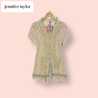 เดรส Jennifer Taylor ผ้าถักคอตต้อนอย่างดี ไซด์ -  3   อก 38-42 เอว 38-42 สะโพก 42-44 ยาว 31 นิ้ว เดรสทรงสวยน่ารักมาก